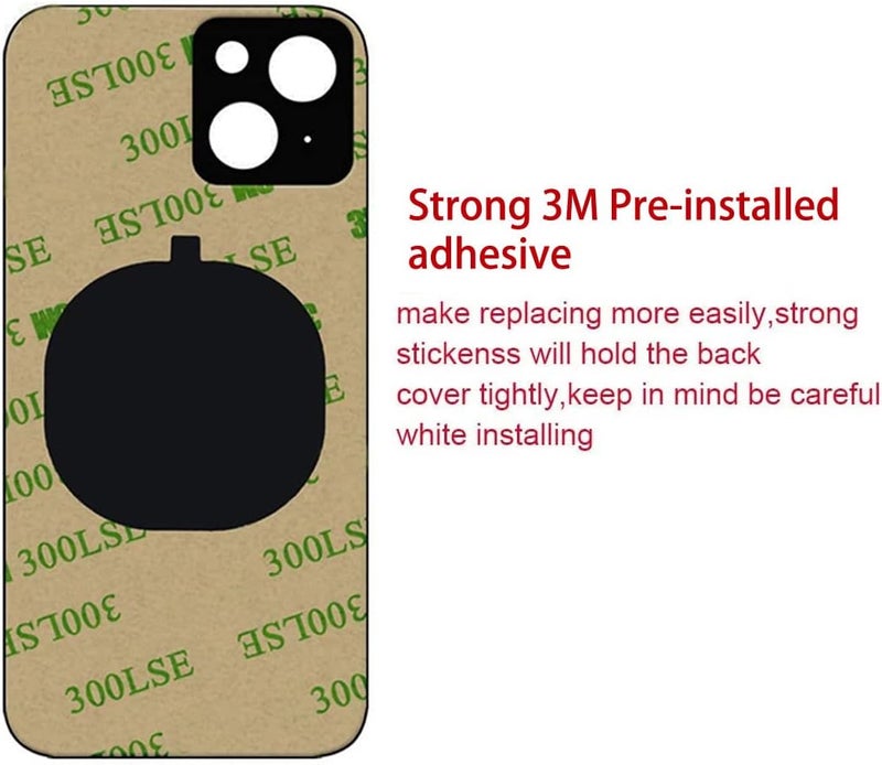 Perzework OEM Rear Back Glass Replacement for iPhone 14 Plus 6.7-inches with Reparing Toolkit (Red) - Image 4